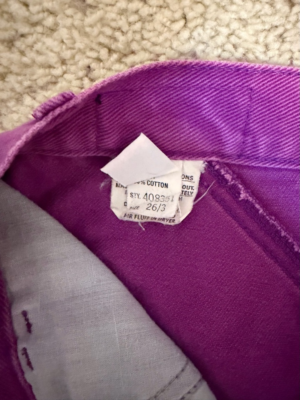 Vintage Women's Rockies Purple Jeans Bareback Size 23 L 34 - Picture 6 of 9
